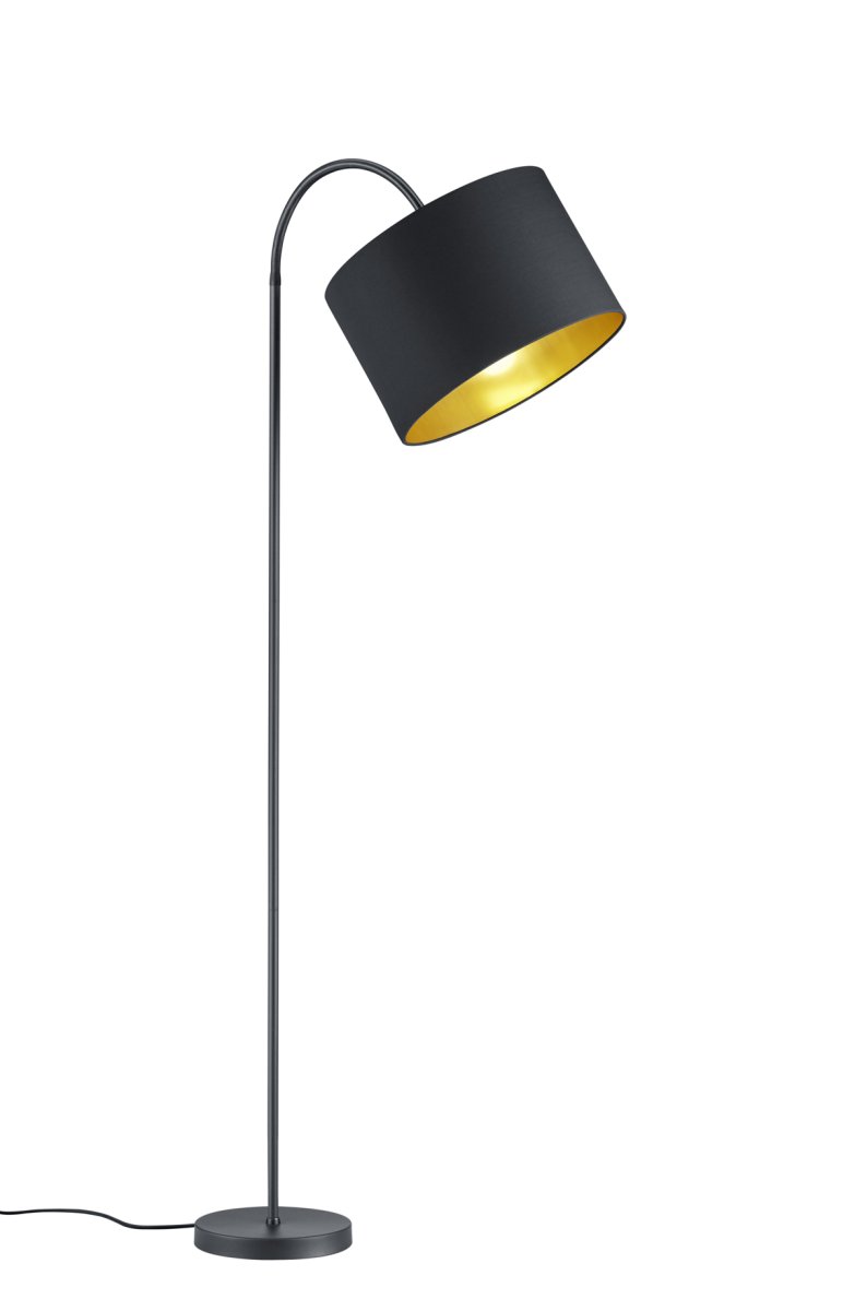 Hostel Zwart vloerlamp Van Trio Lighting - Plaats de lamp naast de bank, waar de flexibele arm zorgt voor het beste mogelijke lichtresultaat en kan worden aangepast om het gewenste lichtpatroon te kiezen.