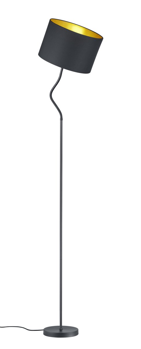 Hostel Zwart vloerlamp Van Trio Lighting - Plaats de lamp naast de bank, waar de flexibele arm zorgt voor het beste mogelijke lichtresultaat en kan worden aangepast om het gewenste lichtpatroon te kiezen.