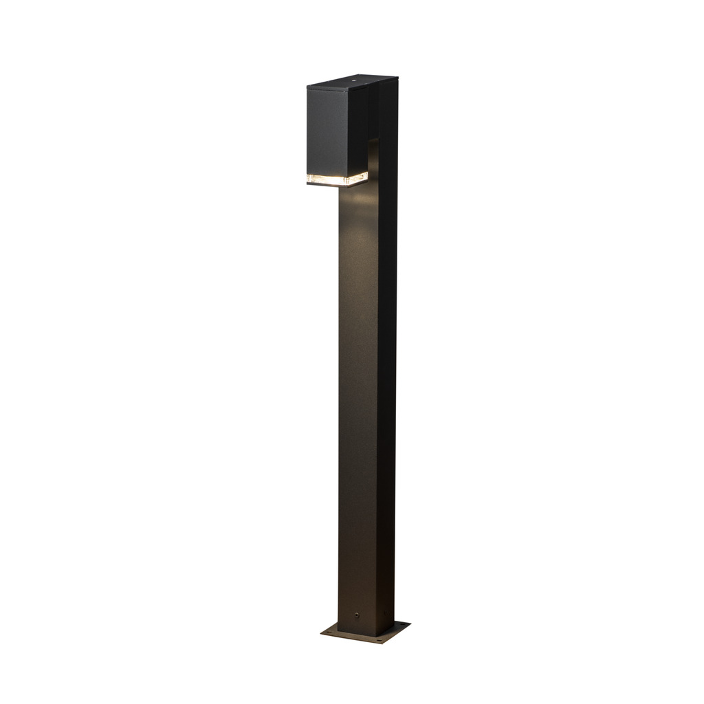 Pollux 100cm Zwart lichtpaaltjes Van Konstsmide - Geef uw tuin of terras een modern tintje met deze elegante paallamp van zwart aluminium.