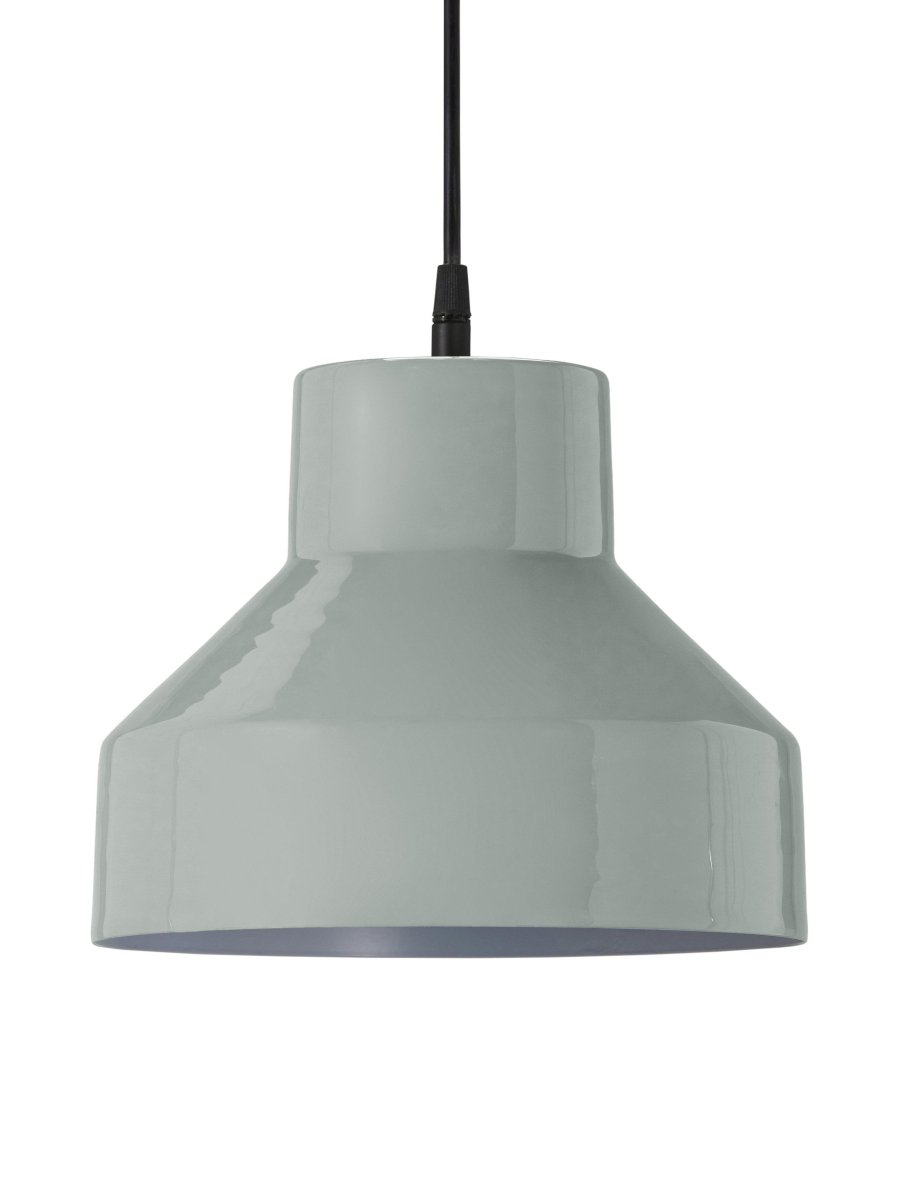 Solo Ø26 Grijs hanglamp Van PR Home - Hoogglans grijze buitenafwerking en matgrijs; binnen.