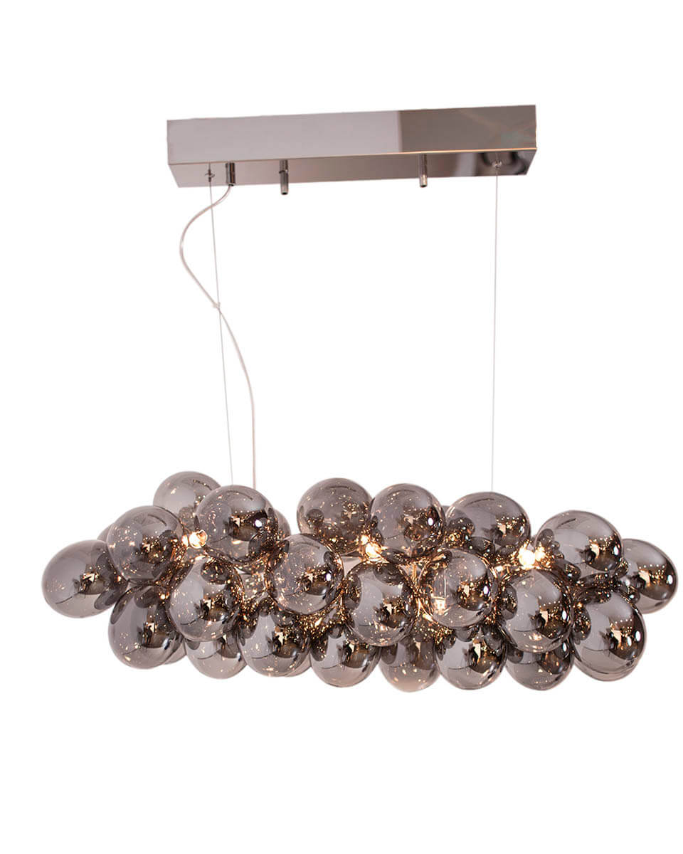 Gross Bar 80cm Rookkleurig hanglamp Van By Rydéns - De lamp staat prachtig op veel plekken en kan gehangen worden boven de eettafel, in de woonkamer of waarom niet boven de vergadertafel?