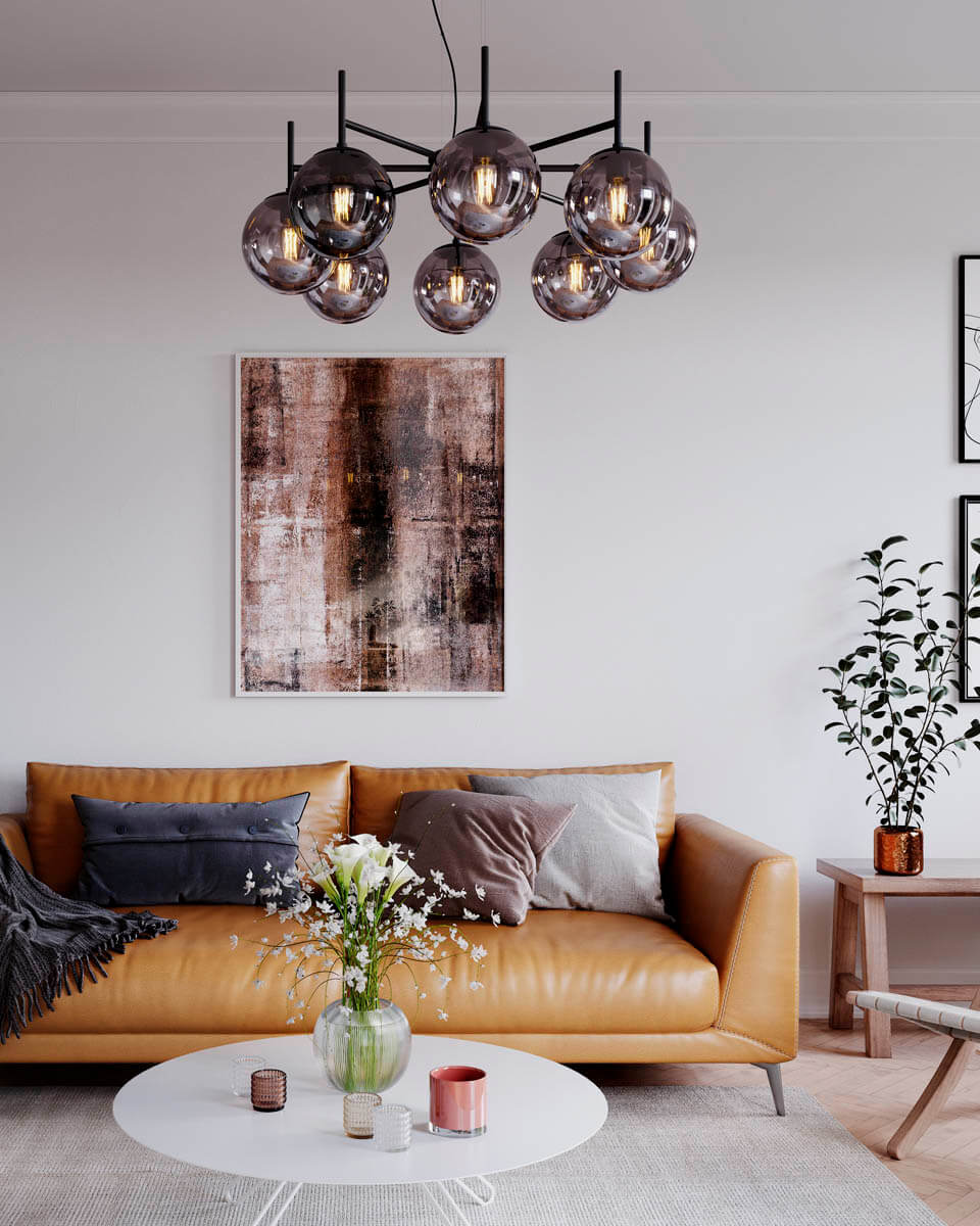Boyle Ø83 Rookkleurig hanglamp Van By Rydéns - Het rookglas voegt een extra dimensie toe en laat Boyle opvallen, waardoor een dromerig licht ontstaat waar je jarenlang van kunt genieten.