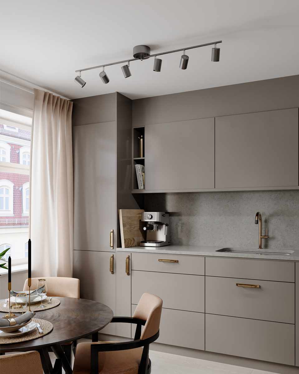 Correct 6 Staalgrijs spot Van By Rydéns - Correct komt net zo goed tot zijn recht in de slaapkamer als in de keuken.