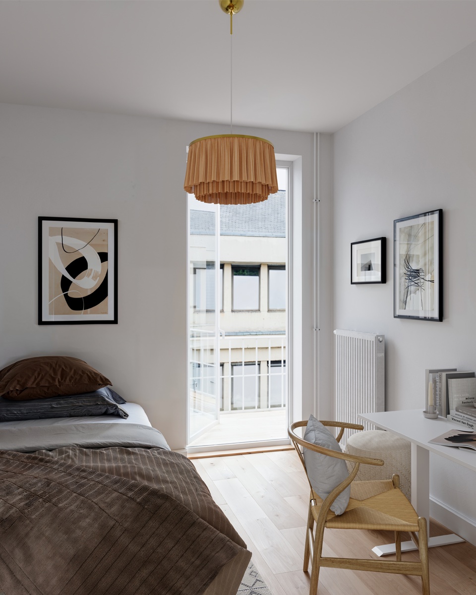 Ophelia Ø40 Beige hanglamp Van By Rydéns - Wanneer de lamp is ingeschakeld, verspreidt zich een zacht en sfeervol licht, waardoor een warme en gezellige ambiance in de kamer ontstaat.