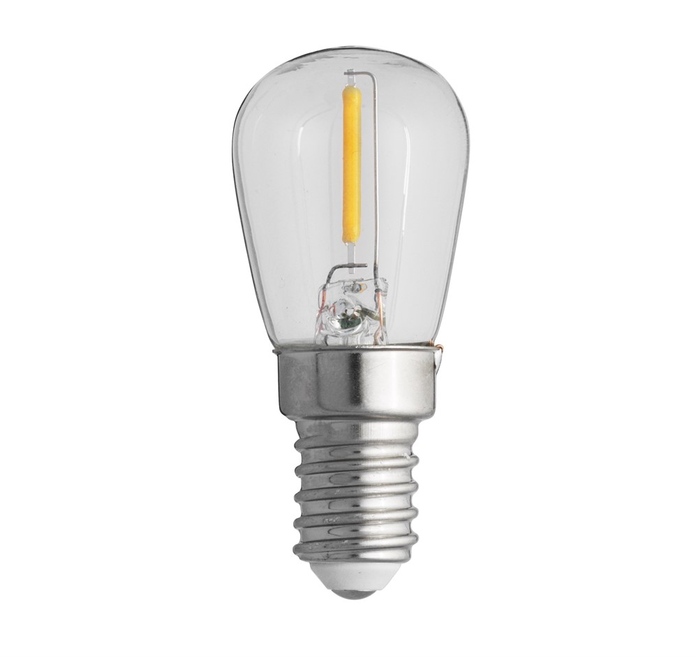 E14 Peerlamp 0,8W 2700K Transparant Van Unison - De CLASSIC peervormige, heldere E14-lichtbron met een lichtopbrengst van 0,8 W en een warm licht van 2700 K is ideaal voor kleinere verlichtingsarmaturen.