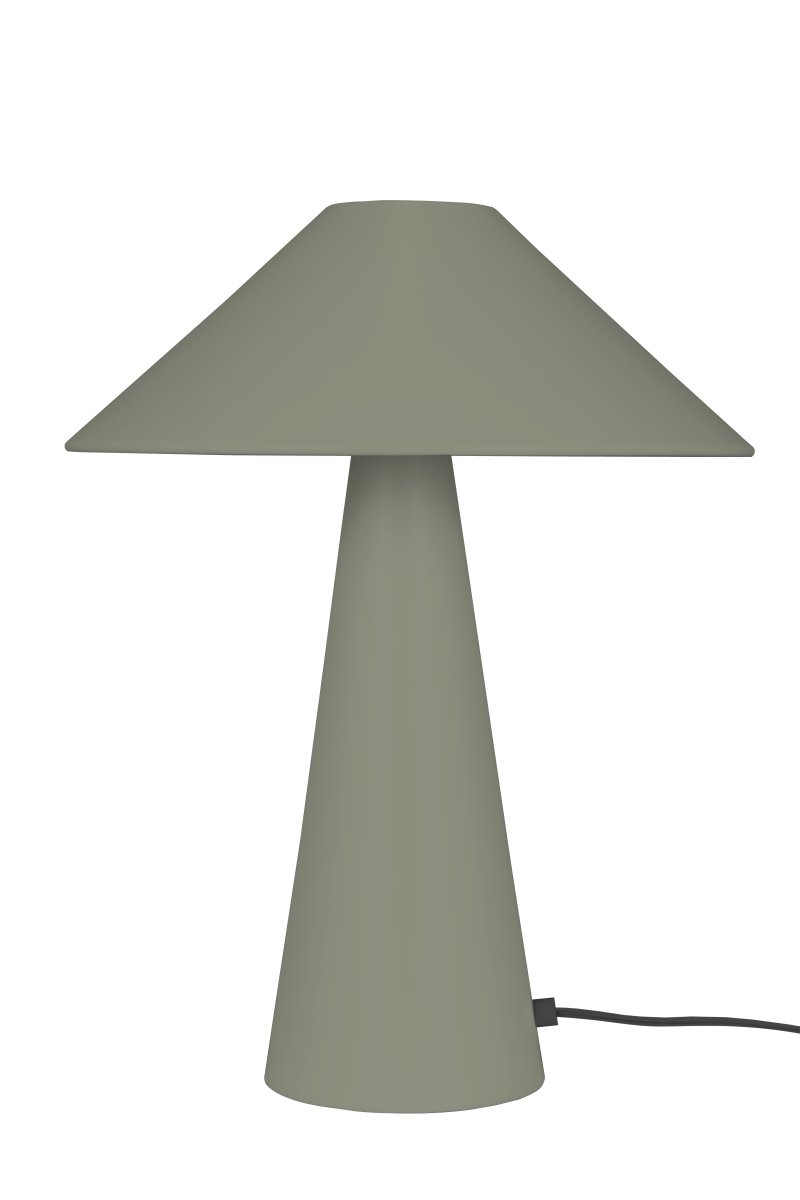 Cannes 40cm Mosgroen tafellamp Van Globen Lighting - Cannes is gebaseerd op een evenwicht van geometrische vormen in een minimalistisch en stijlvol design dat in veel omgevingen past.