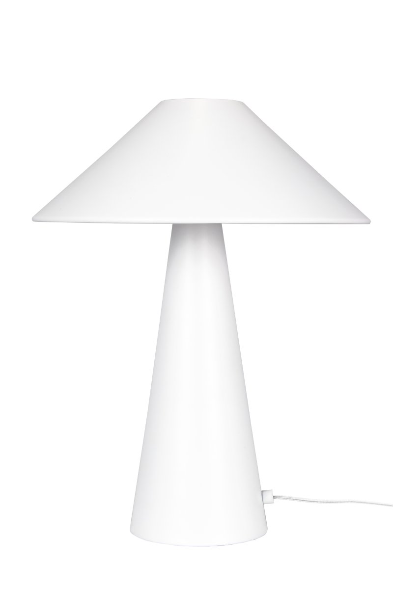 Cannes 40cm Wit tafellamp Van Globen Lighting - Cannes is gebaseerd op een evenwicht van geometrische vormen in een minimalistisch en stijlvol design dat in veel omgevingen past.