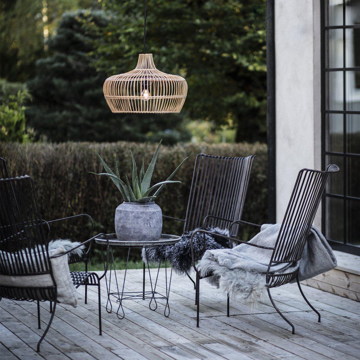 Kisha Lampenkap Ø50 Excl. Ophangsysteem Natuur hanglamp Van PR Home - Omdat het een natuurlijk materiaal is, gedijt het het beste onder een afdak, in een glazen ruimte of binnenshuis.