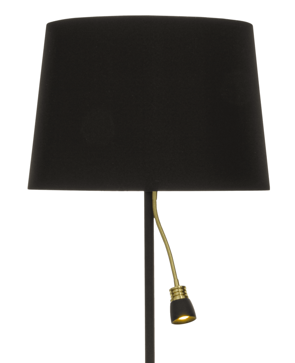 Eketorp Zwart vloerlamp Van Aneta Lighting - Het is aan te raden om de lamp in de woonkamer of bij de bank te plaatsen als leeslamp.