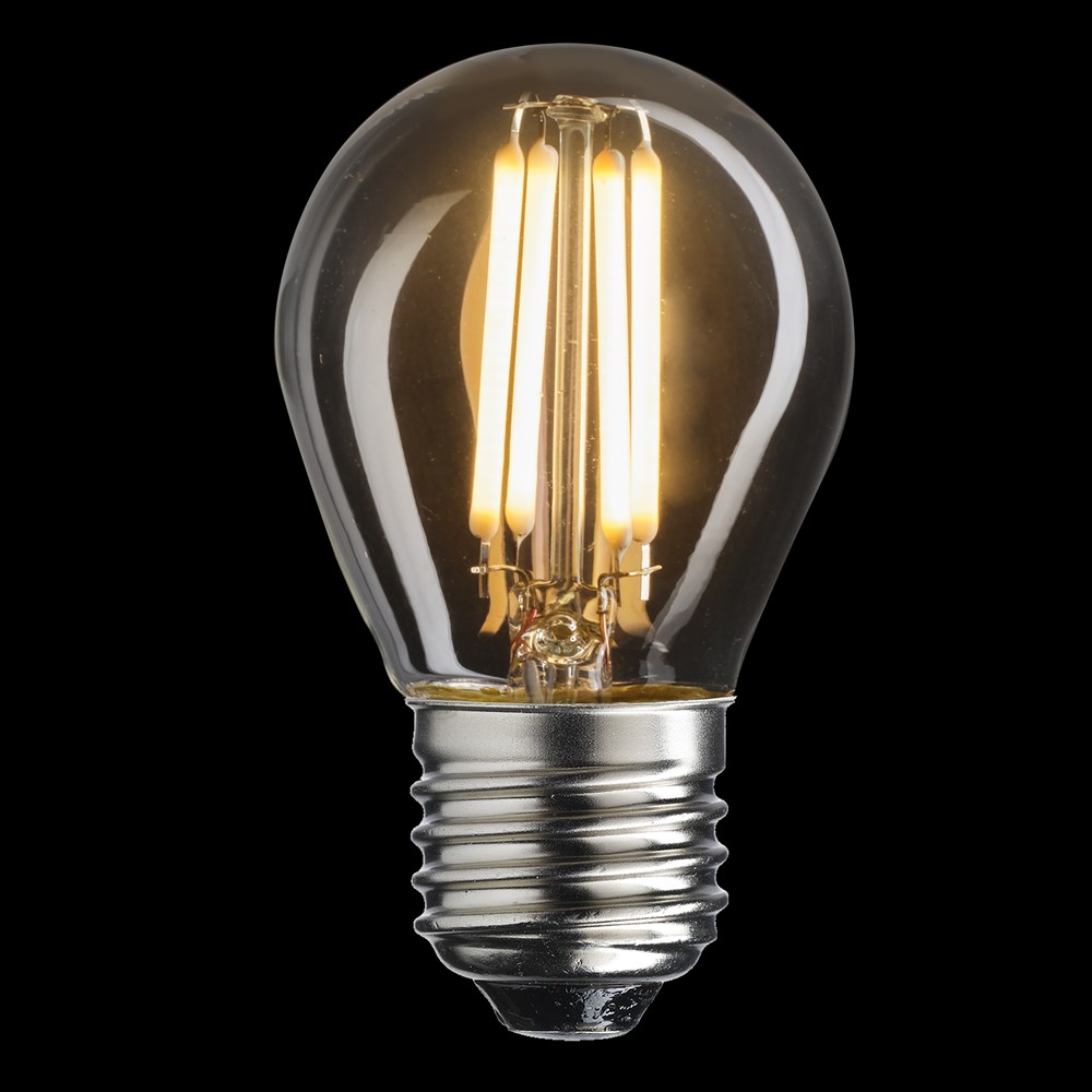 LED E27 kogellamp 4W 2700K dimbaar Transparant Van Unison - 