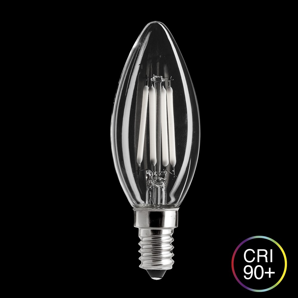 LED E14 Kaarslamp 4W 2700K Dimbaar Transparant Van Unison - 