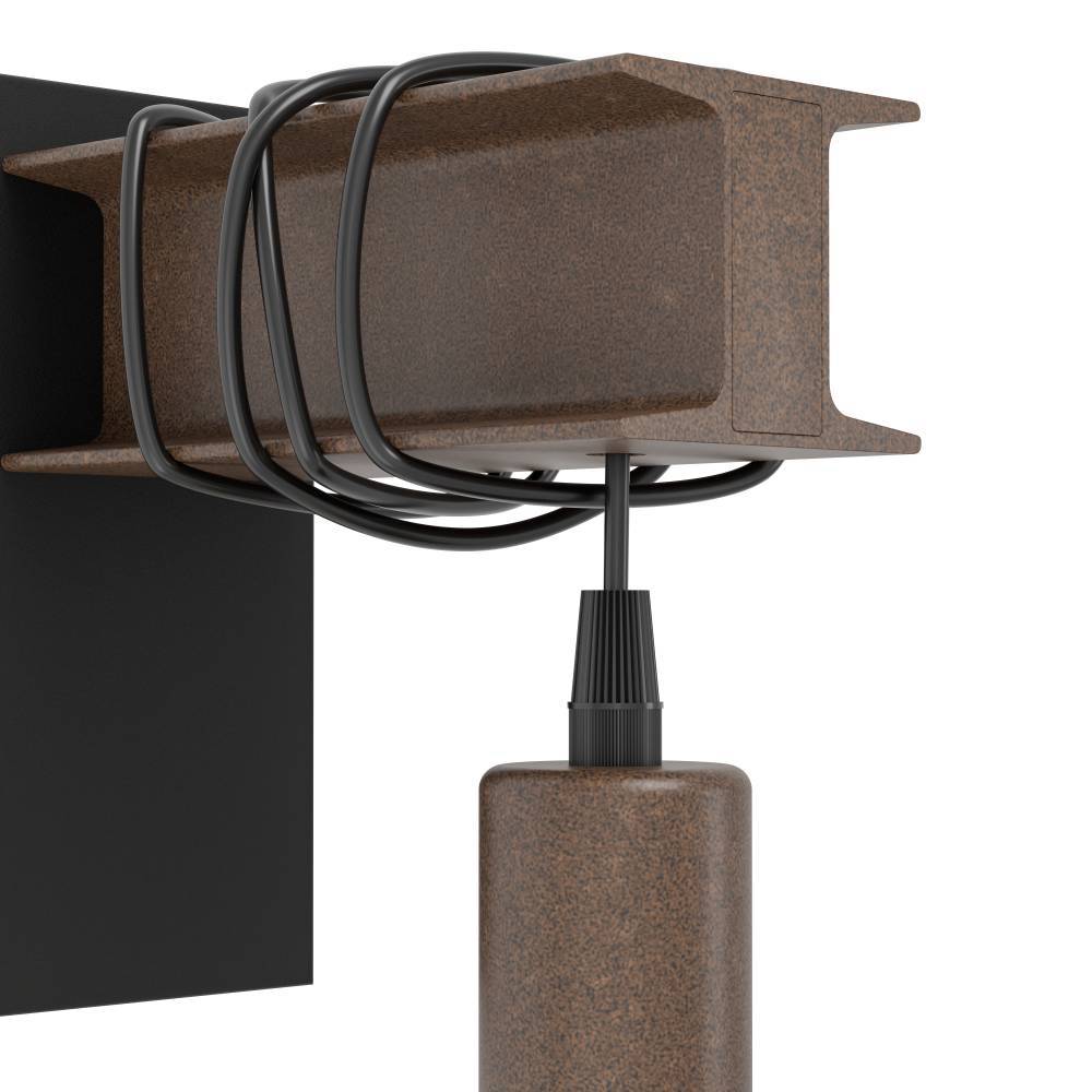 Townshend Bruin wandlamp Van Eglo - Het eenvoudige maar charmante ontwerp van de lamp past zowel in een moderne als in een landelijke omgeving en zorgt voor een warme en uitnodigende sfeer.