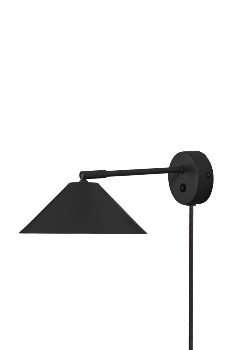 Cannes 30cm Zwart leeslamp Van Globen Lighting - De lampenkap geeft een zacht en aangenaam licht naar beneden en is zowel in hoogte als zijwaarts kantelbaar.