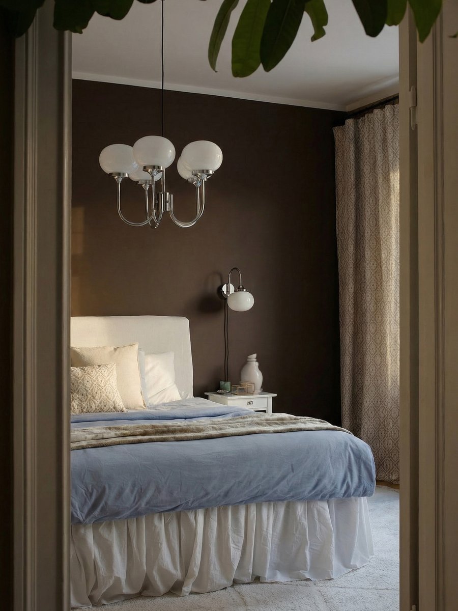 Elsy 5 Ø56 Chroom hanglamp Van PR Home - De lamp heeft vijf omhoog wijzende armen met witte glazen kappen die een zachte en aangename gloed verspreiden en zo een gezellige sfeer cre&euml;ren in bijvoorbeeld een woonkamer of eetkamer.