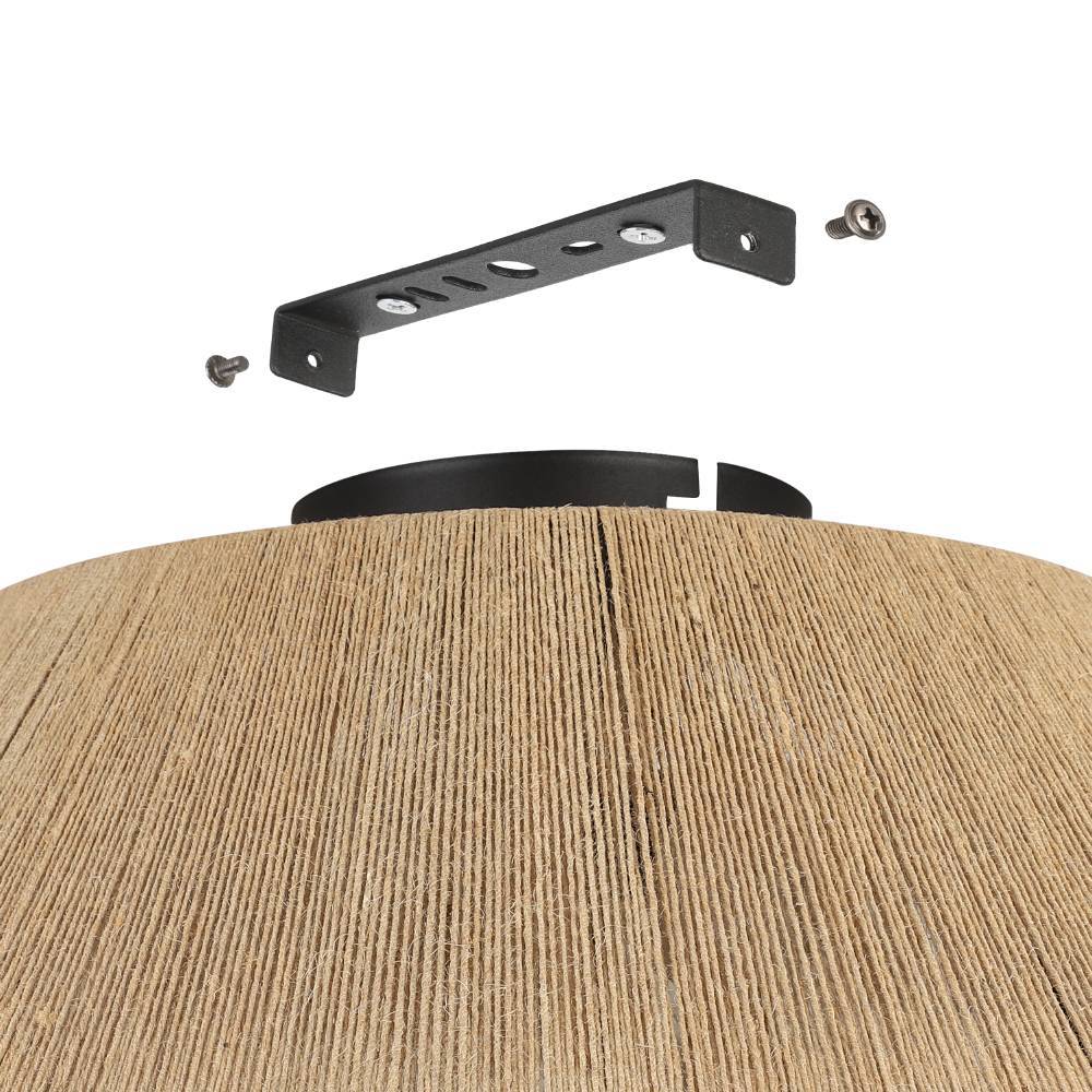 Alderney Ø48 Natuur plafondlamp Van Eglo - Past zowel in de woonkamer als in de slaapkamer en voegt een vleugje bohemian elegantie toe.