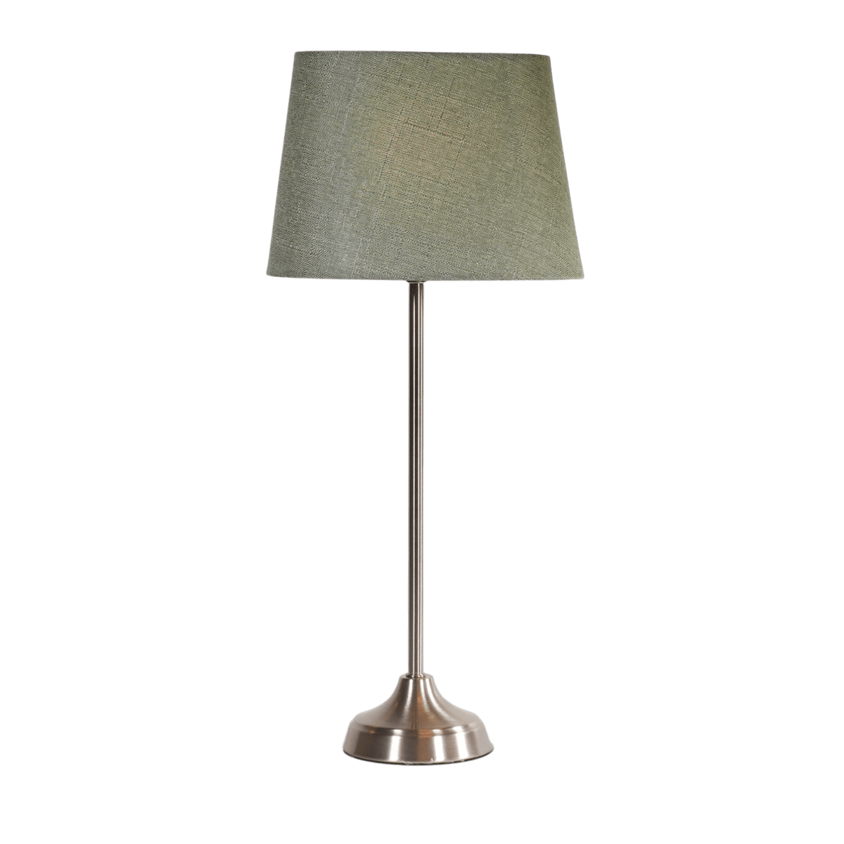  Henrik 52cm Zilver/groen tafellamp Van Lampan - De lampvoet is gemaakt van metaal met een prachtige satijnzilveren afwerking die een warme en klassieke uitstraling geeft.