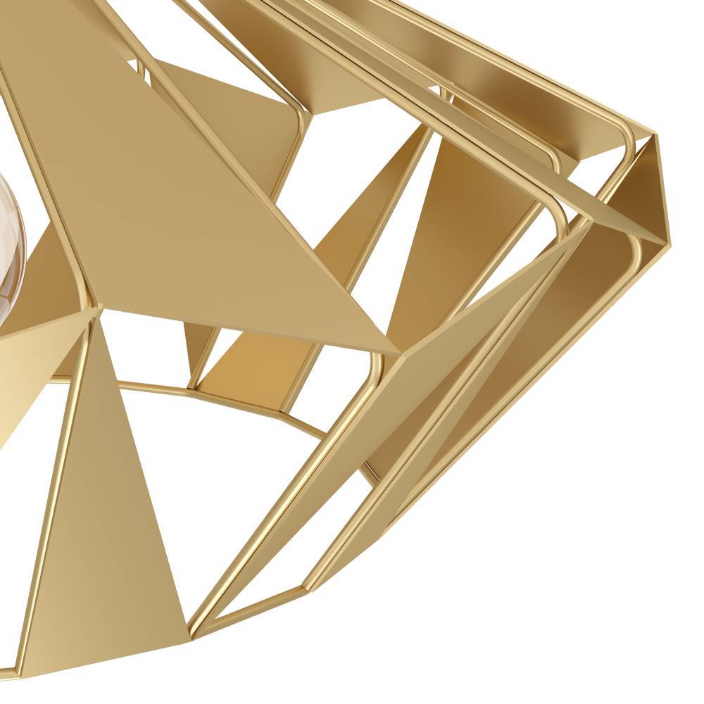 Carlton Ø47 Goud plafondlamp Van Eglo - Dankzij het geometrische ontwerp en de open structuur verspreidt de lamp het licht op een dynamische en stijlvolle manier.
