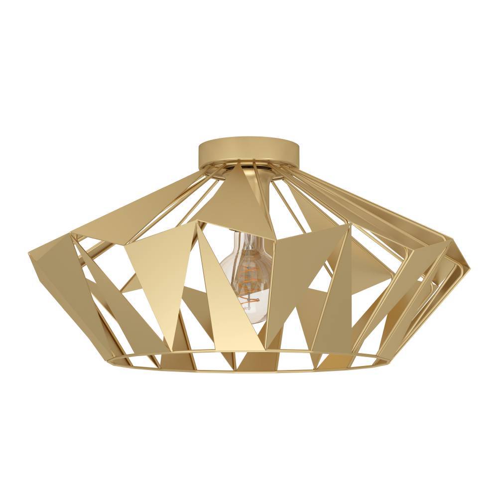 Carlton Ø47 Goud plafondlamp Van Eglo - Dankzij het geometrische ontwerp en de open structuur verspreidt de lamp het licht op een dynamische en stijlvolle manier.