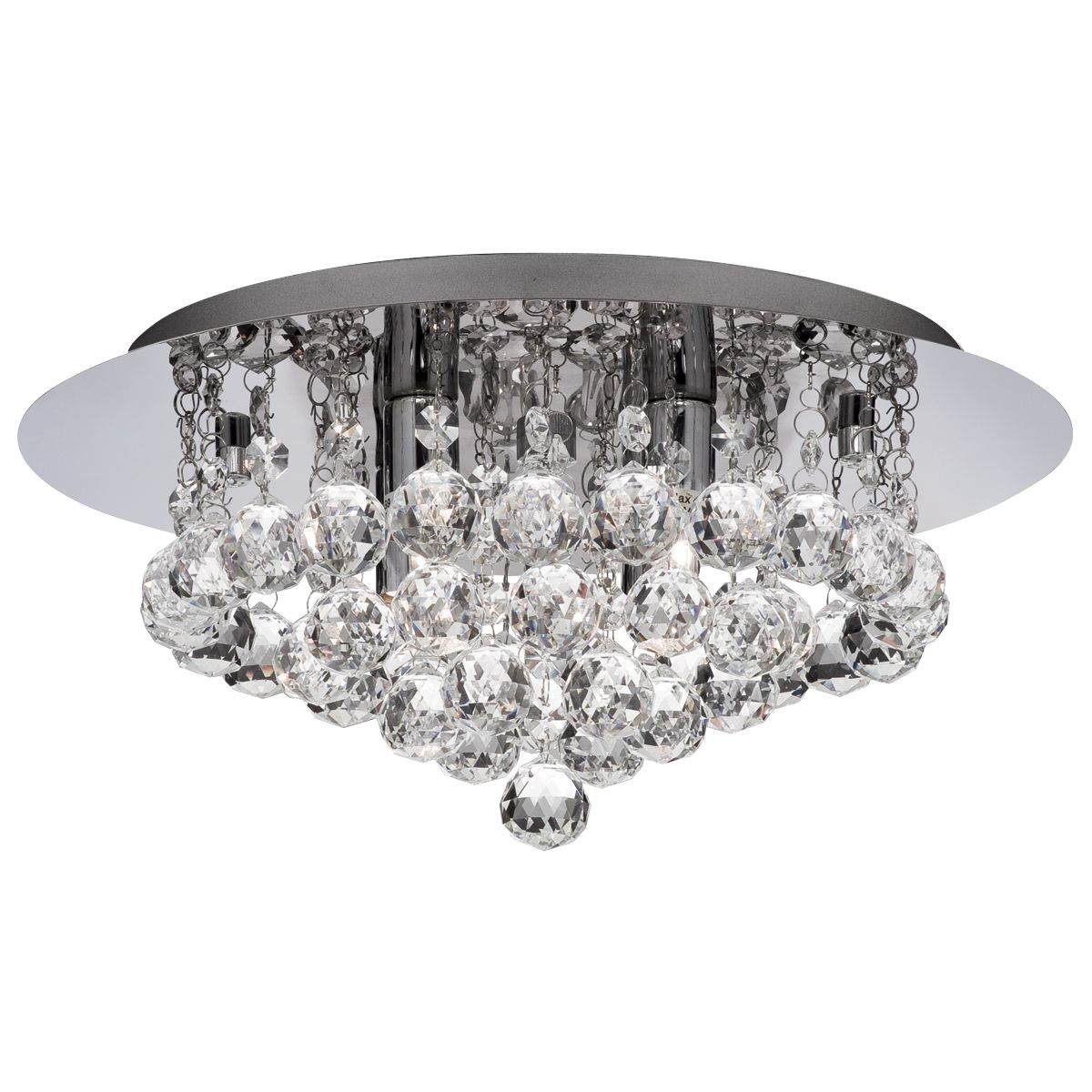 Hanna Ø35 Chroom badkamerlamp Van Searchlight - Laat deze lamp een oogverblindende blikvanger worden die functionaliteit en stijl combineert in het interieur van uw badkamer.