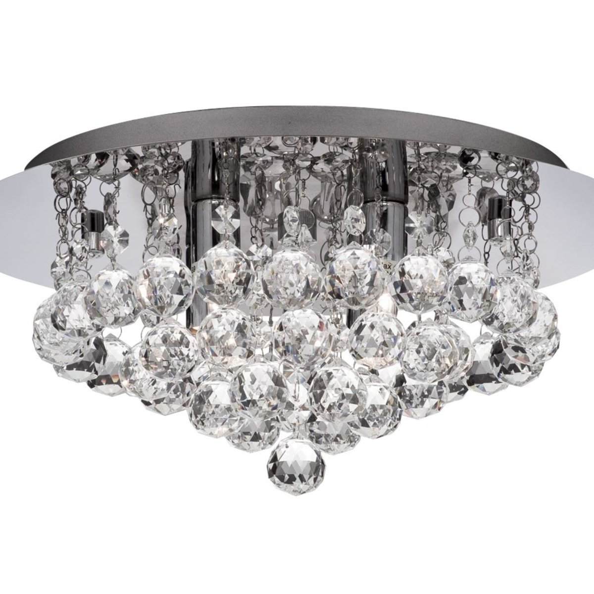 Hanna Ø35 Chroom badkamerlamp Van Searchlight - Laat deze lamp een oogverblindende blikvanger worden die functionaliteit en stijl combineert in het interieur van uw badkamer.