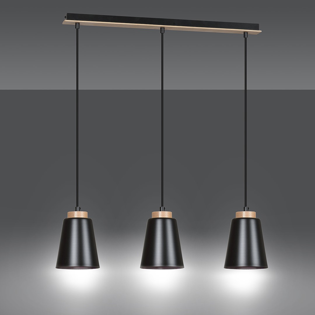 Bolero 66cm Zwart hanglamp Van Emibig Lighting - De Bolero plafondlamp in Scandinavische stijl is een uitstekende keuze voor de woonkamer, slaapkamer of thuiskantoor.