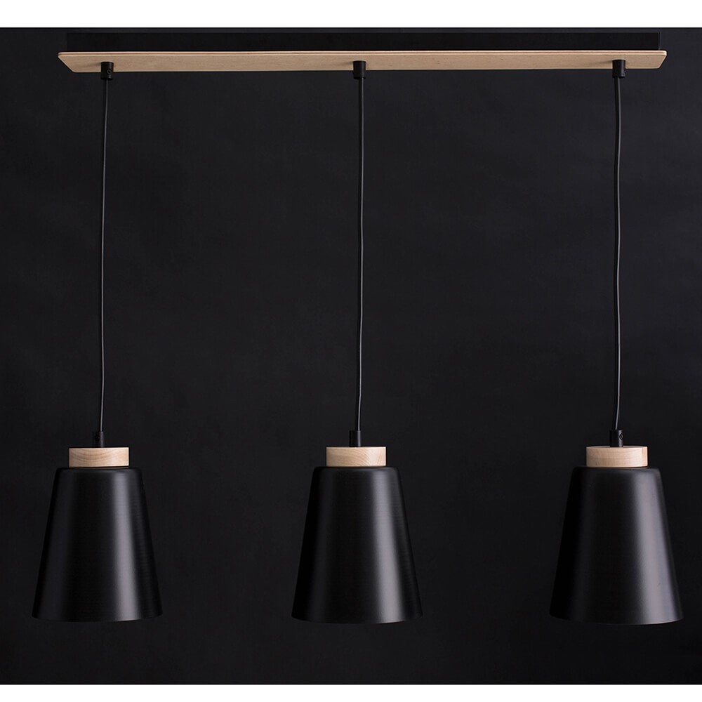 Bolero 66cm Zwart hanglamp Van Emibig Lighting - De Bolero plafondlamp in Scandinavische stijl is een uitstekende keuze voor de woonkamer, slaapkamer of thuiskantoor.