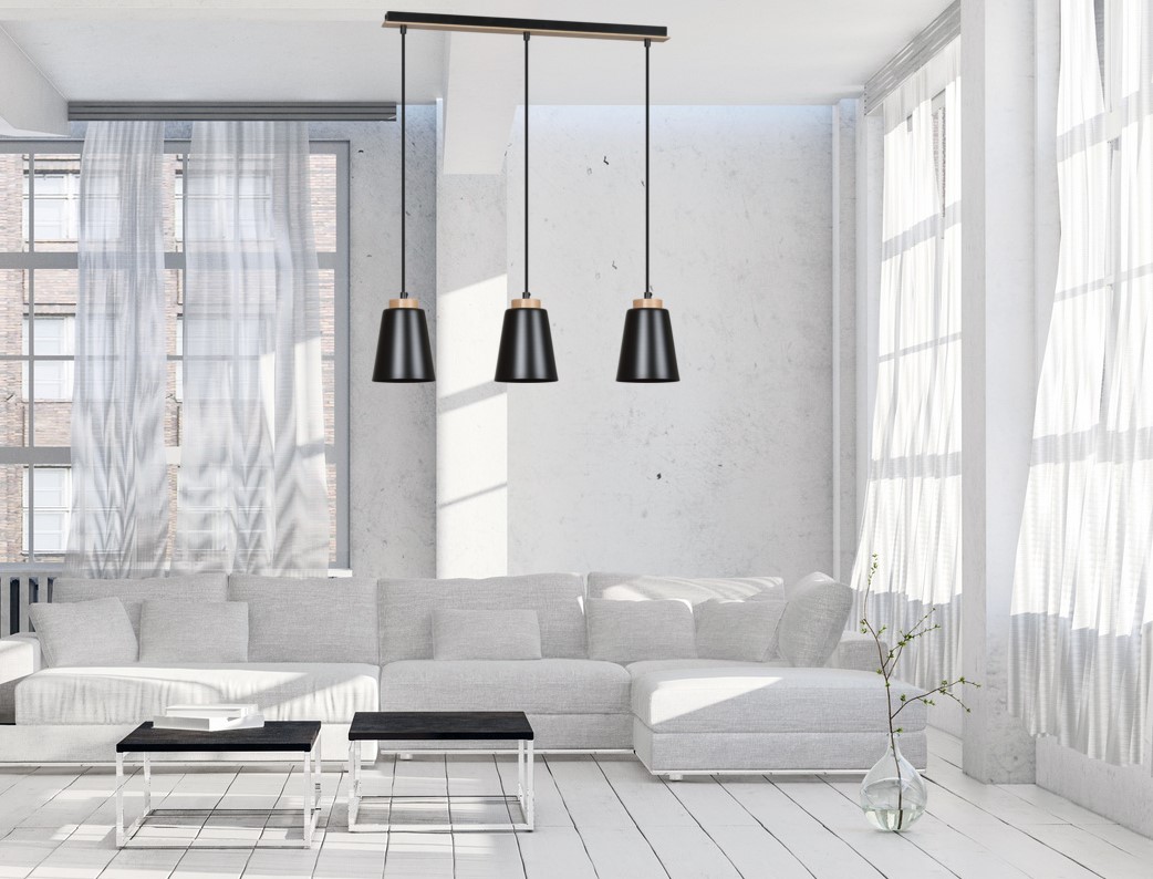 Bolero 66cm Zwart hanglamp Van Emibig Lighting - De Bolero plafondlamp in Scandinavische stijl is een uitstekende keuze voor de woonkamer, slaapkamer of thuiskantoor.