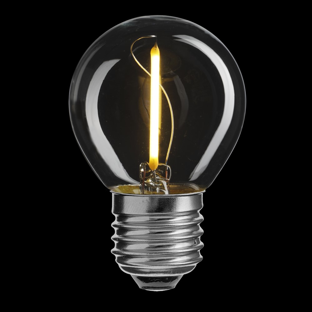 LED E27 bollamp 1W 2700K Transparant Van Unison - 