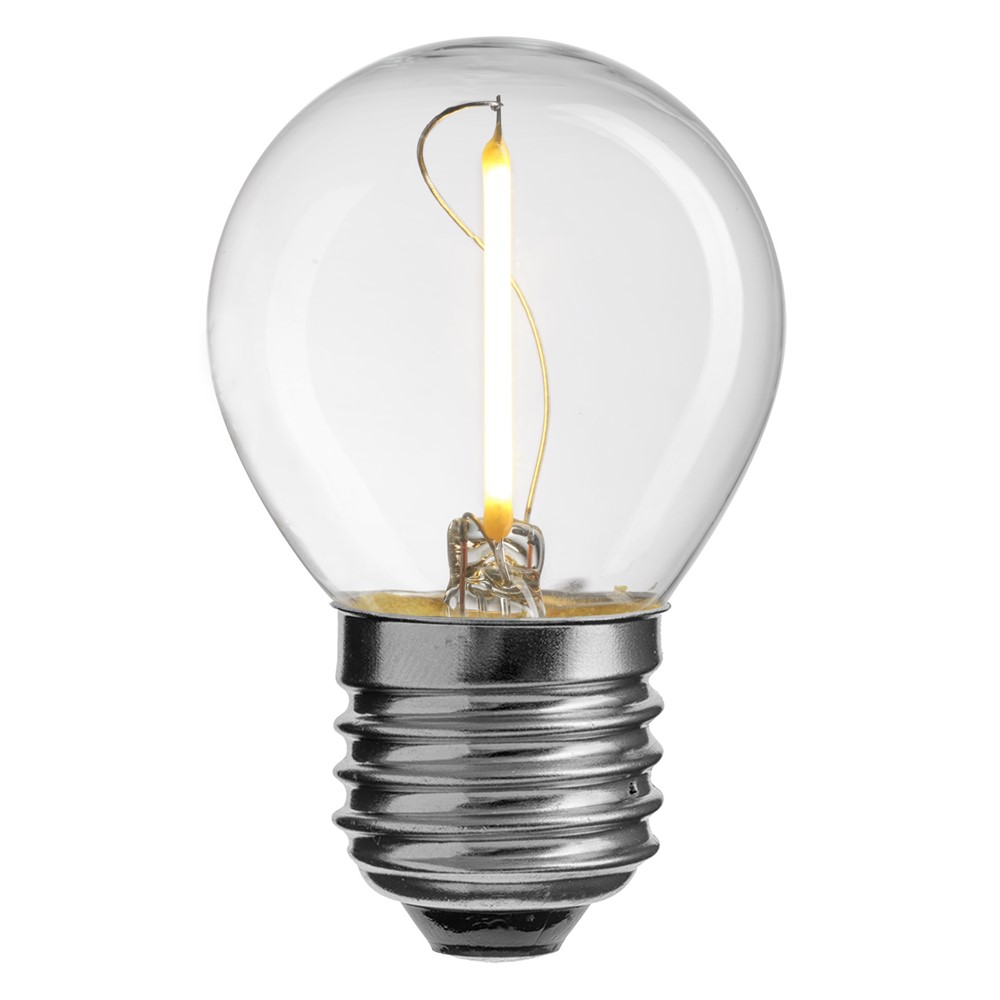 LED E27 bollamp 1W 2700K Transparant Van Unison - 