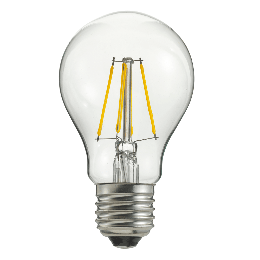 E27 normal 7,5W 2200K Dimbaar Transparant Van Unison - De UNI-LEDISON normale heldere E27 lichtbron met een lichtopbrengst van 7,5W en een warm lichtopbrengst van 2200K is ideaal voor het cre&euml;ren van een sfeervolle ambiance.