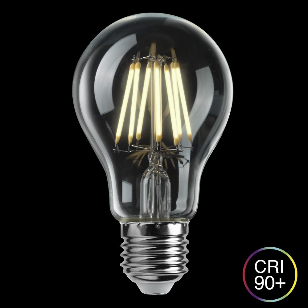 E27 normal 8W 2700K Dimbaar Transparant Van Unison - De UNI-LEDISON normale heldere E27 lichtbron met een lichtopbrengst van 8W en een warm licht van 2700K is een dimbare lichtbron die zorgt voor comfortabele en flexibele verlichting.