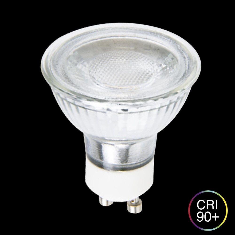 GU10 LED 5W 3000K Dimbaar Van Unison - Dimbare GU10 lichtbron op 5W met 400lm en 3000K warm wit licht.