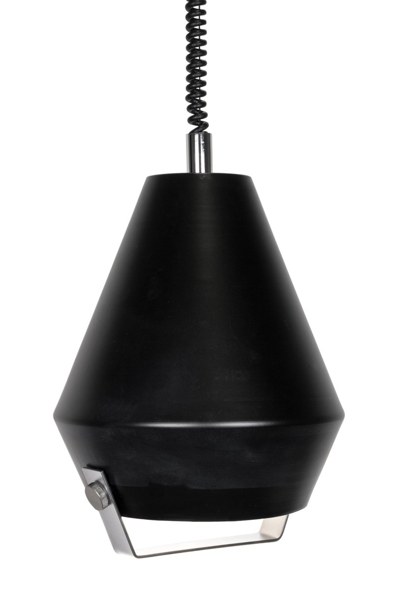 Lift Me Ø28 Zwart hanglamp Van Globen Lighting - Plafondlamp met een mooie en functionele retro uitstraling in de vorm van een liftophanging.