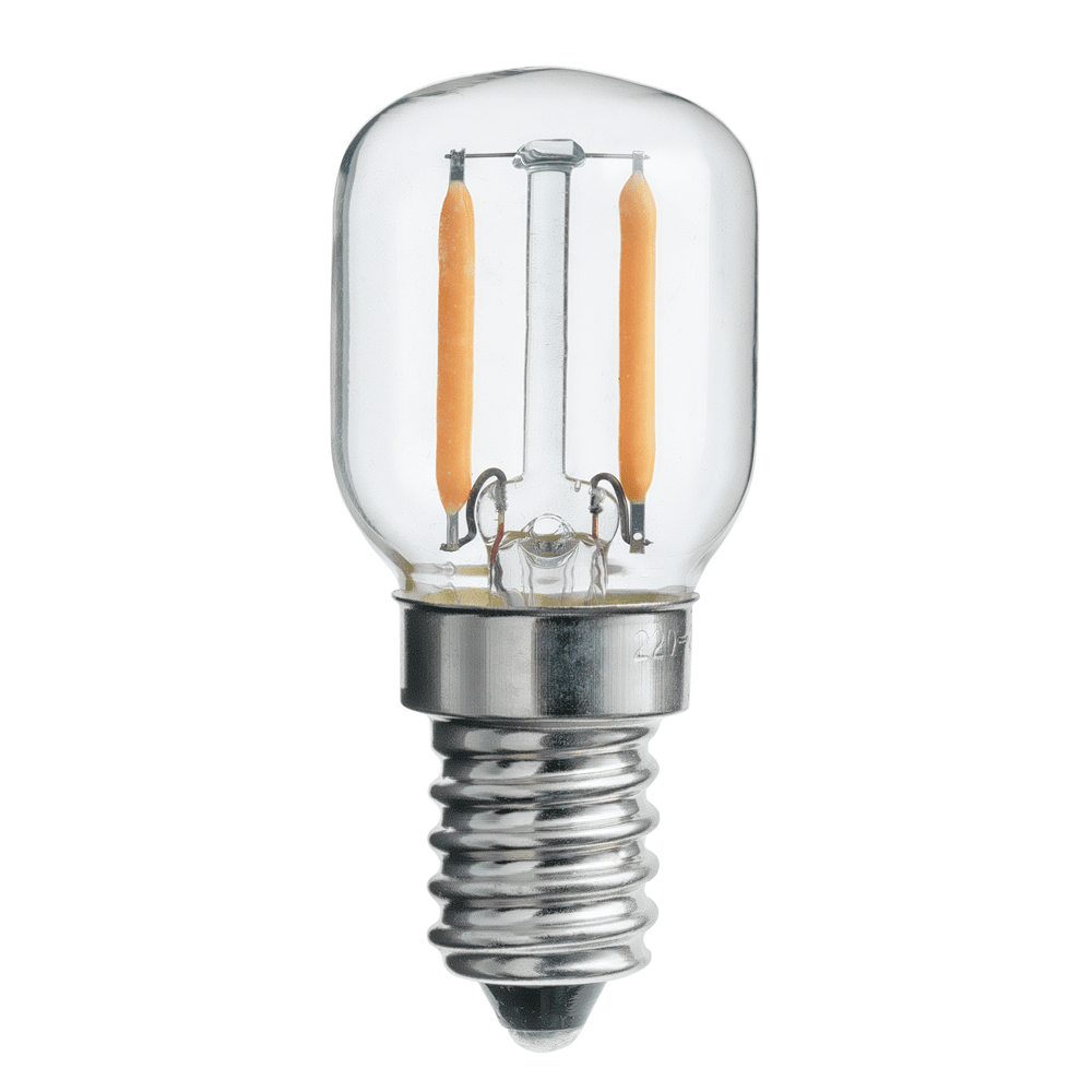 E14 Peerlamp 1,2W 2200K Dimbaar Transparant Van Unison - Deze P&auml;ron LED-lamp met een heldere E14-fitting heeft een lichtopbrengst van 1,2W en een kleurtemperatuur van 2200K.