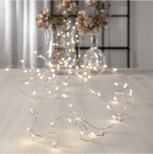 Lichtsnoer Dew Drop 6m Zilver Van Star Trading - Prachtige decoratieve lus met dauwdruppel.