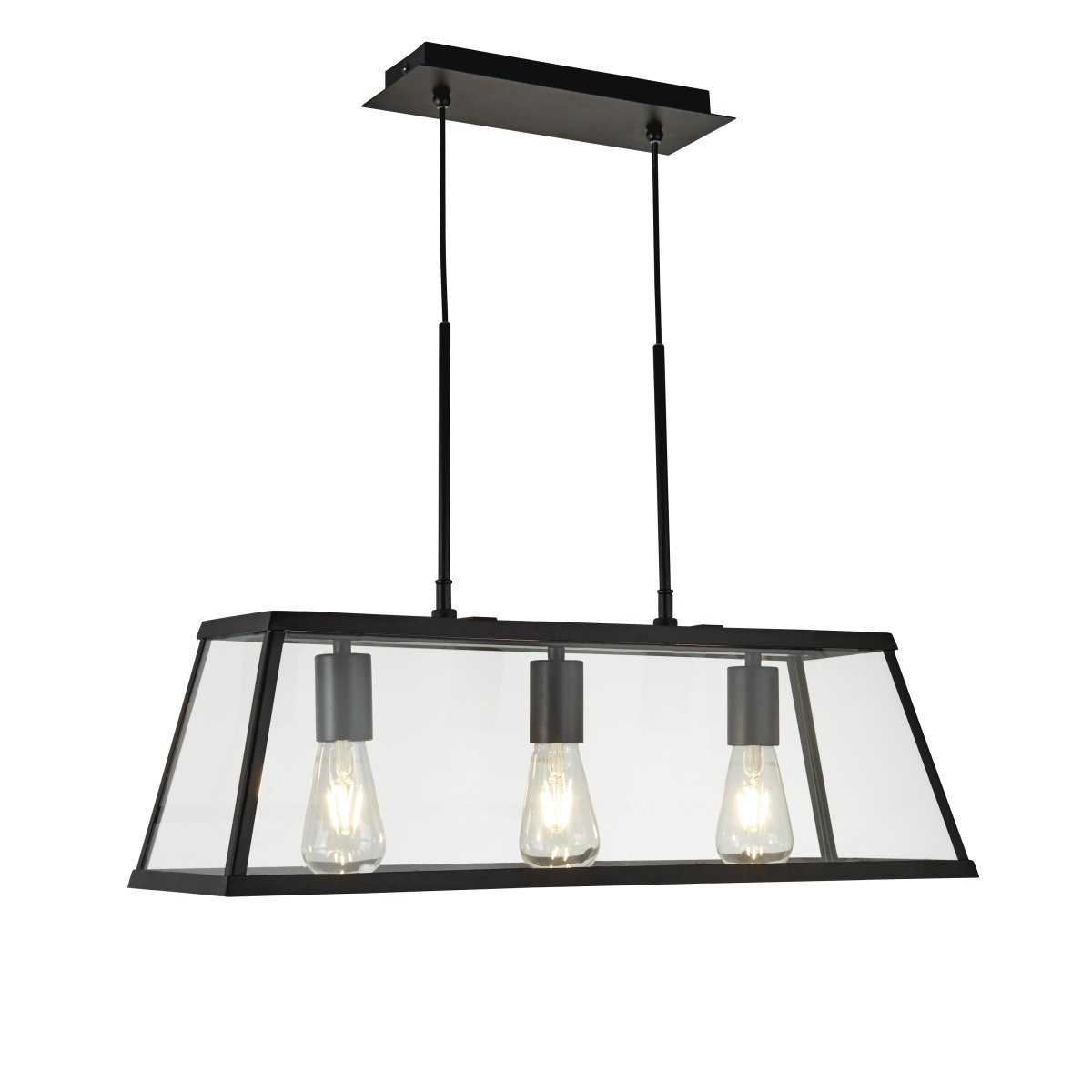 Voyager 65cm Zwart hanglamp Van Searchlight - Voyager is een ideale keuze voor wie op zoek is naar een lamp die zowel functioneel is als een sterke visuele impact heeft - een lamp die echt een statement maakt.