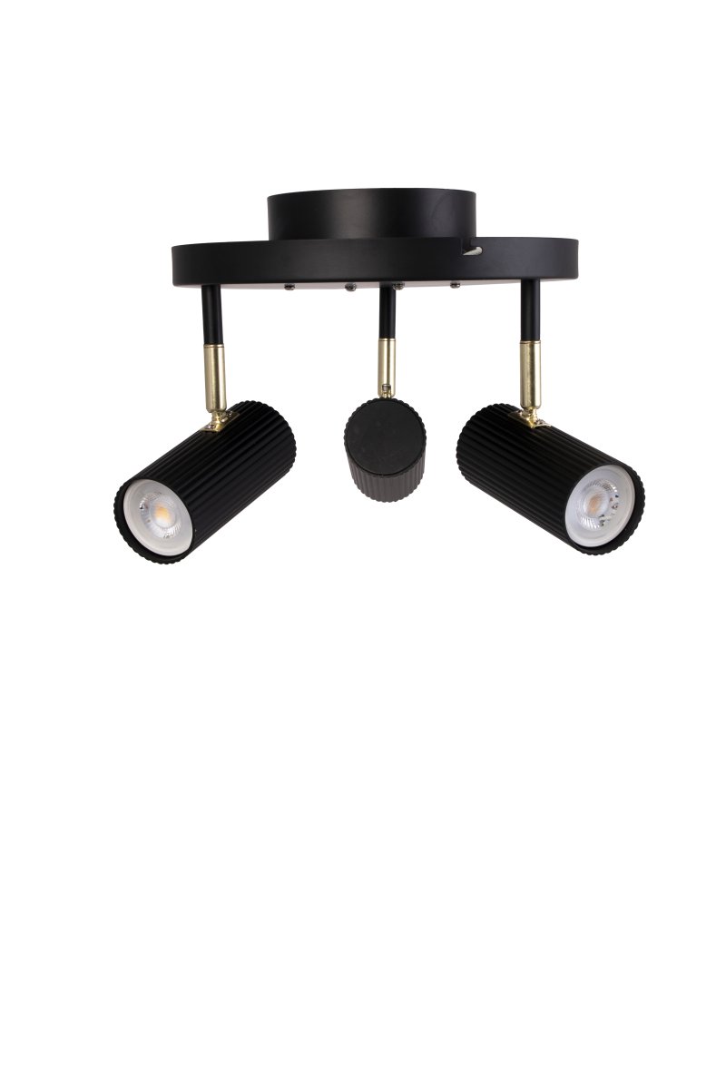 Hubble 3 Zwart spot Van Globen Lighting - Het licht kan naar wens worden gericht doordat de spots in hoogte en zijwaarts kunnen worden gekanteld.