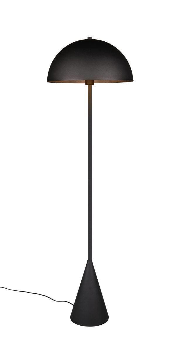 Alfie Zwart vloerlamp Van Trio Lighting - Dankzij het minimalistische ontwerp en het matzwarte oppervlak past Alfie gemakkelijk in verschillende interieurstijlen en is het tegelijkertijd een decoratief verlichtingsobject op zichzelf.