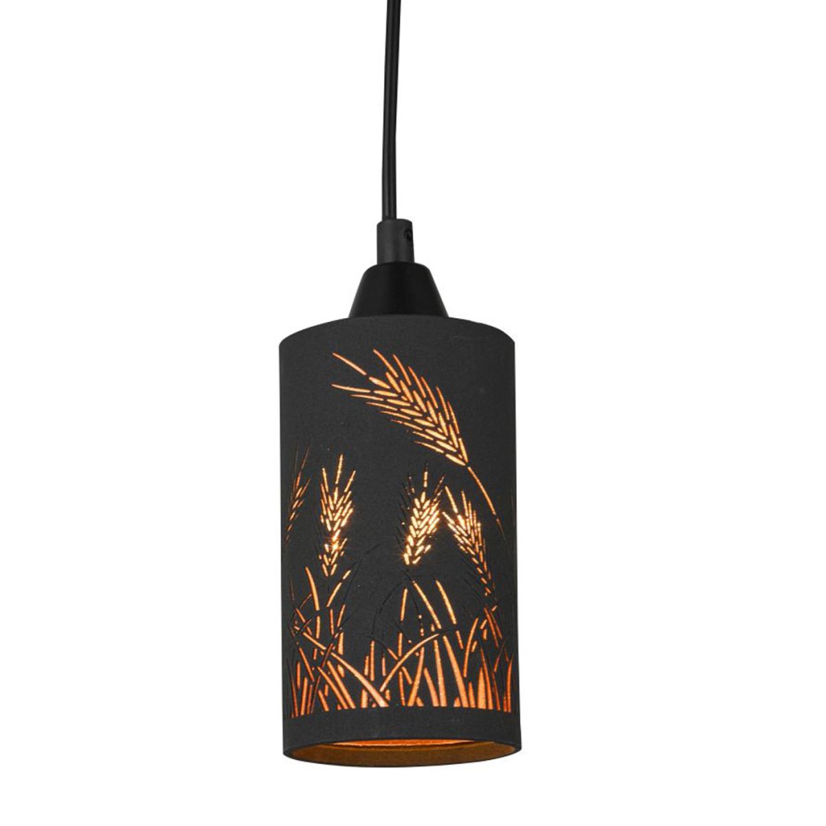 Ax Ø8 Zwart/goud raamlamp Van Oriva - Het zwarte oppervlak in combinatie met de goudkleurige binnenkant zorgt voor een subtiele maar effectieve uitstraling, perfect om de juiste sfeer te cre&euml;ren in de keuken, eetkamer of woonkamer.