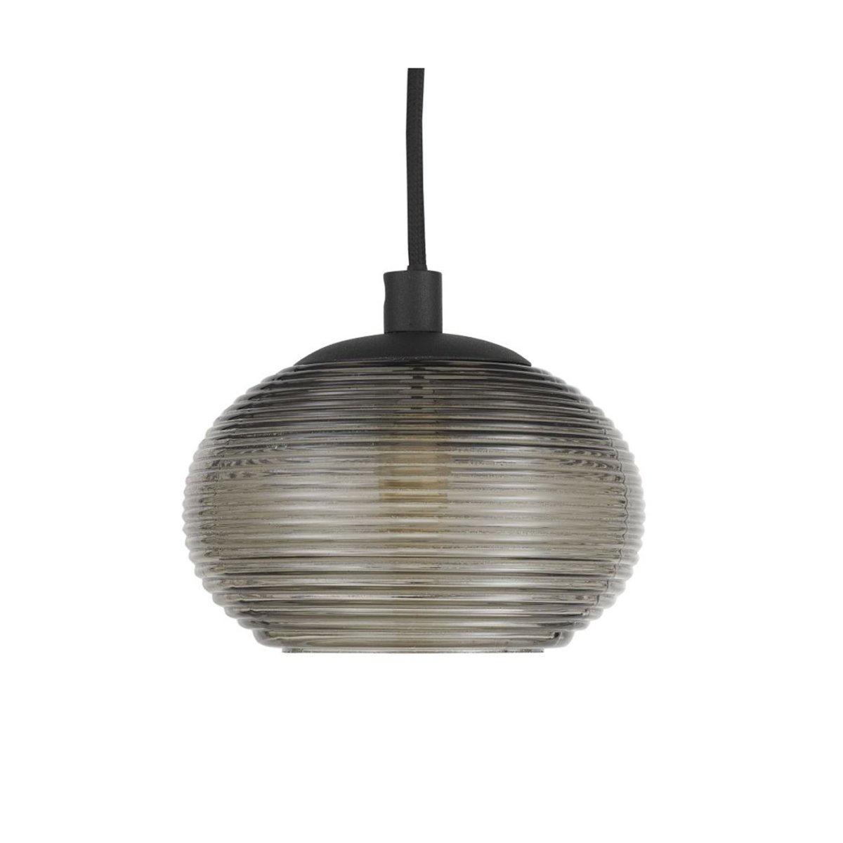 Nova Ø12 Rookkleurig raamlamp Van Oriva - Het gerookte glas van de lamp verspreidt een zacht licht en de zwarte details zorgen voor een stoere en moderne uitstraling.