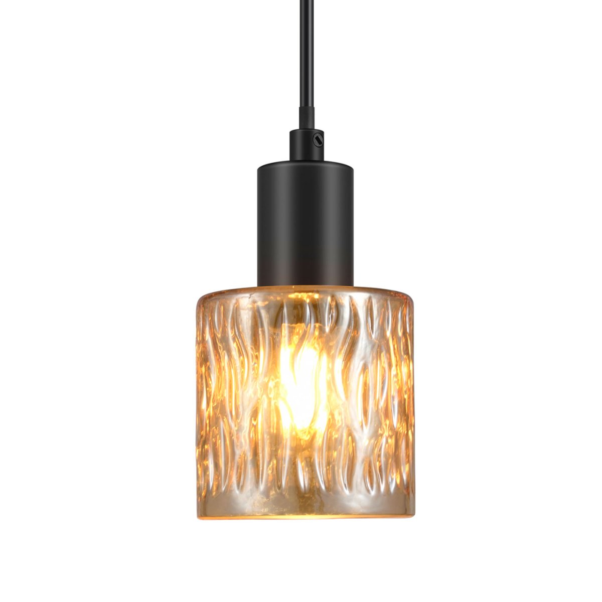 Julia Ø8 Amber raamlamp Van Oriva - Het amberkleurige glas verspreidt een warme en uitnodigende gloed die een sfeervolle sfeer in uw huis creëert.