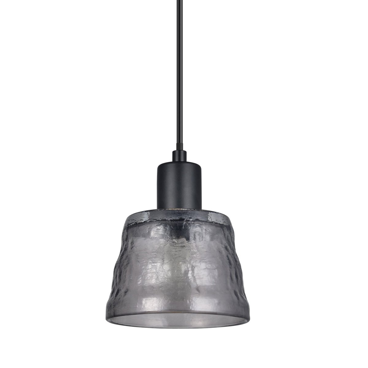 Bonnie Ø13 Rookkleurig raamlamp Van Oriva - De unieke textuur van het glas, samen met de moderne zwarte details, geeft de lamp een stijlvolle en exclusieve uitstraling.