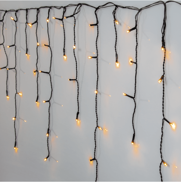 IJspegel Lichtsnoer Golden Warm White 6m Zwart Van Star Trading - IJspegelsnoer met 240 LED-lampjes met een prachtige gouden gloed.