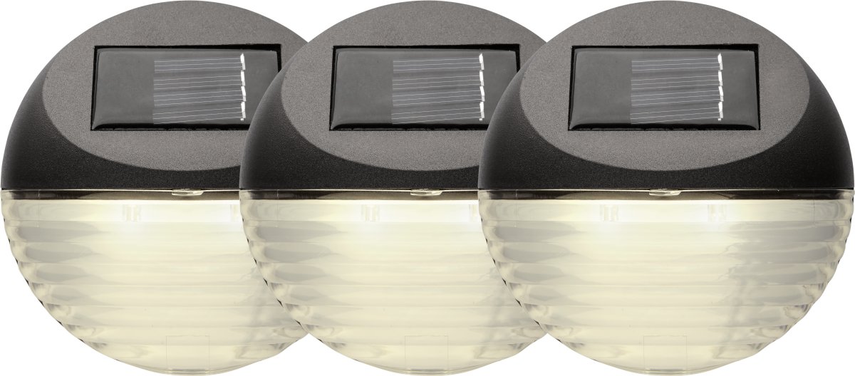 Fency 3 Stuks Bruin solarlamp Van Star Trading - Perfect voor montage aan de gevel, schutting of bij de ingang om een uitnodigende en decoratieve verlichting te creëren.