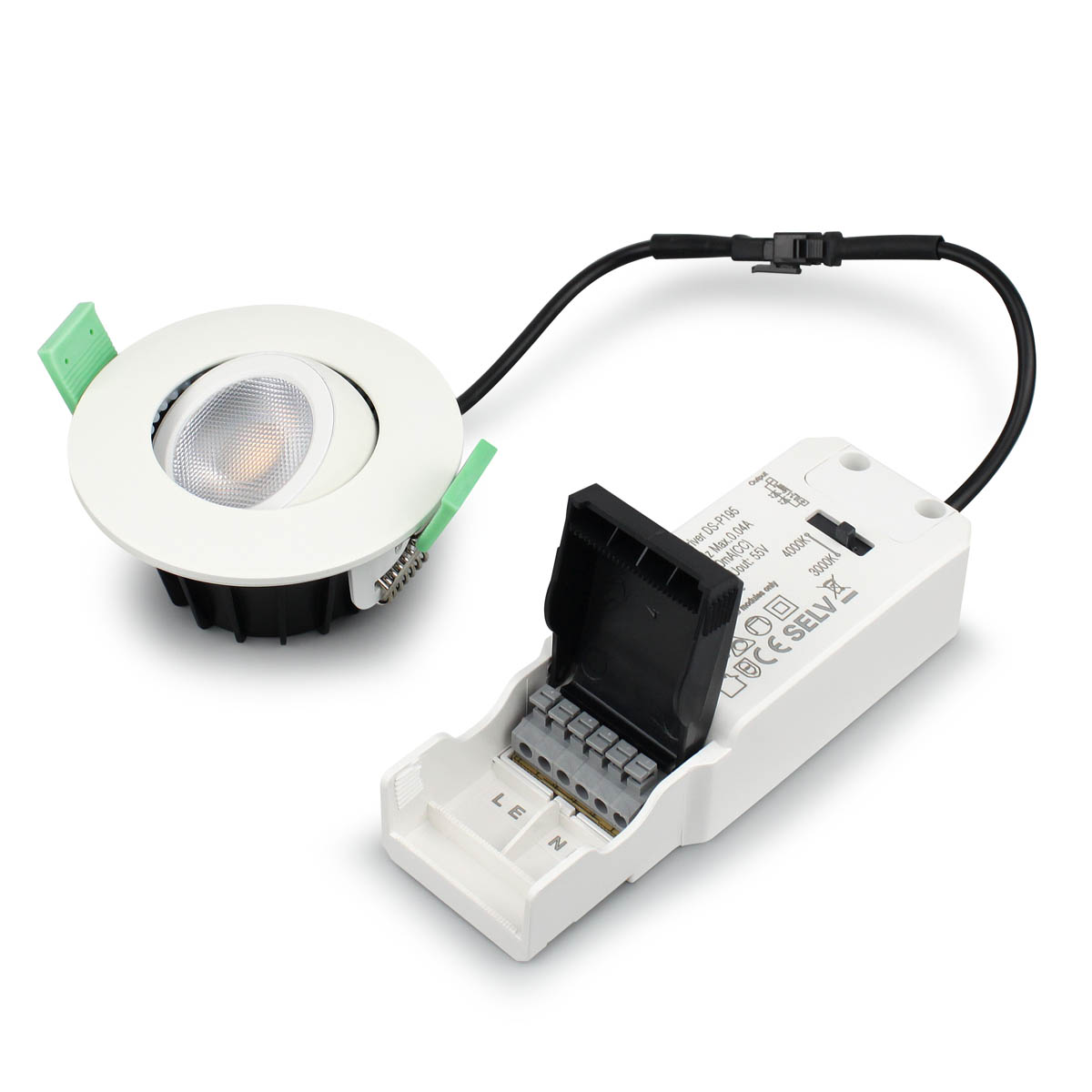 Sanna 230V 3000-4000K Wit Van Llitt - Deze spot heeft een helderheid van iets meer dan 520 lumen en een instelbare kleurtemperatuur van 3000K/4000K.