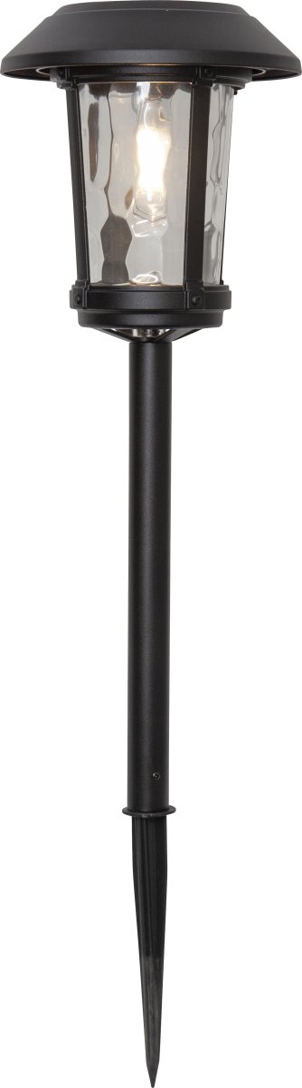 Florian Zwart solarlamp Van Star Trading - De Florian solar bolderlamp is een stijlvolle en klassieke tuinlamp van aluminium en glas.