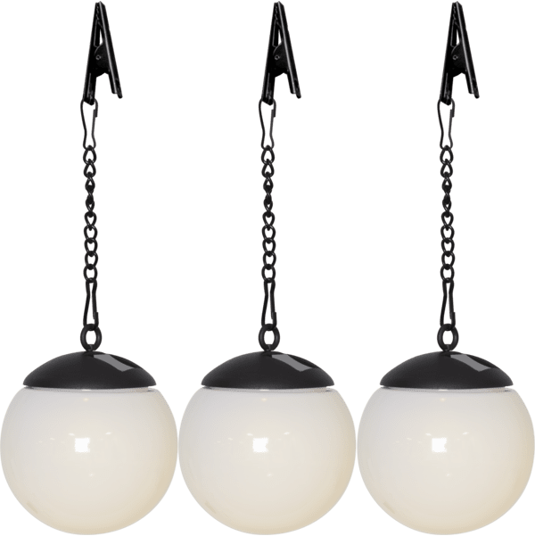 Globus 3 Stuks Wit solarlamp Van Star Trading - Plaats de lampen op een plek waar de zon overdag op het paneel kan schijnen voor een optimale lading.