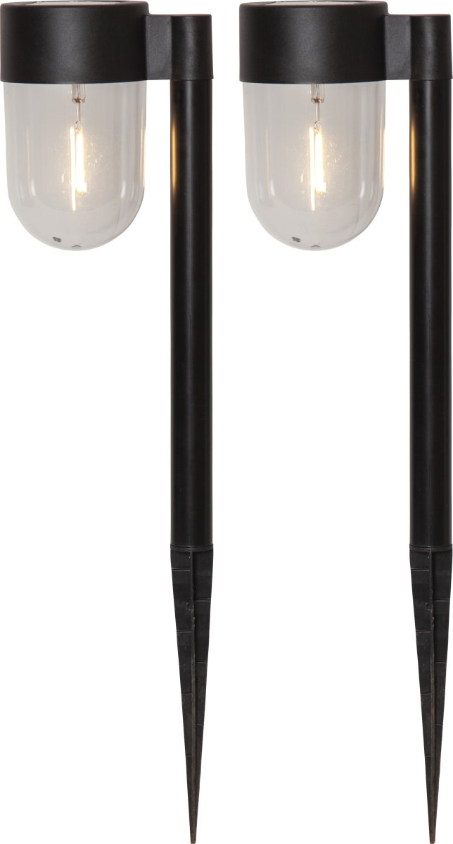 Cupola 2-p Zwart solarlamp Van Star Trading - Plaats de looppadverlichting op een plek waar de zon er goed bij kan.