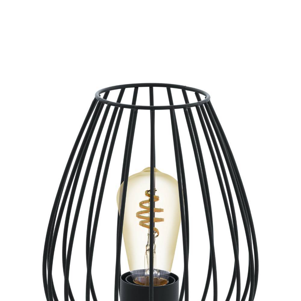 Newtown 23cm Zwart tafellamp Van Eglo - Deze lamp is een fantastische oplossing om uw interieur te verfraaien en staat prachtig op uw nachtkastje, bureau of als decoratief detail in uw woonkamer.
