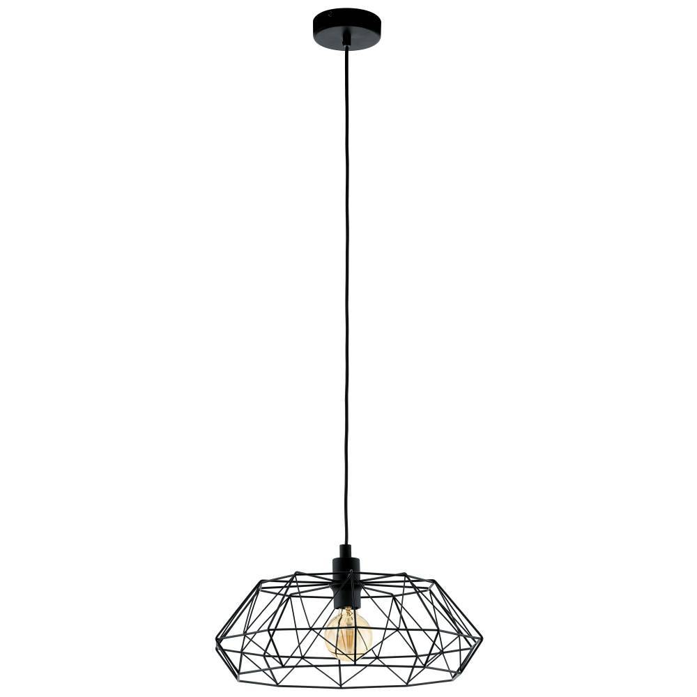 Carlton Ø45 Zwart hanglamp Van Eglo - Het stijlvolle en minimalistische design maakt de lamp een perfecte keuze voor iedereen die een trendy en functionele verlichtingsoplossing in huis wil.